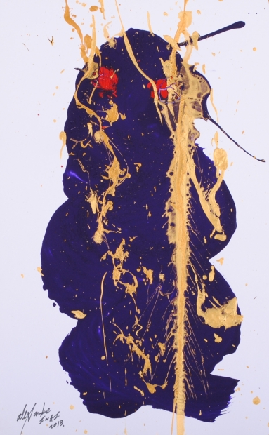 現代アートの絵画をアクリル画で描いた今井アレクサンドルの現代アート