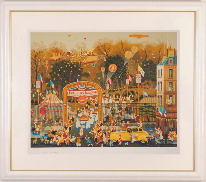 ヒロ・ヤマガタがシルクスクリーンの版画で制作したインテリアの絵画