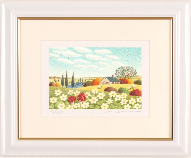 インテリアの絵画をジークレーの版画で制作した渡辺美香子のインテリア