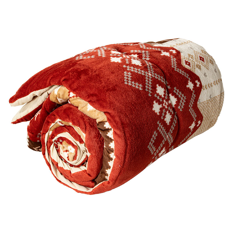 おうちで洗える こたつ掛けふとん 正方形(190×190cm)チャーム レッド