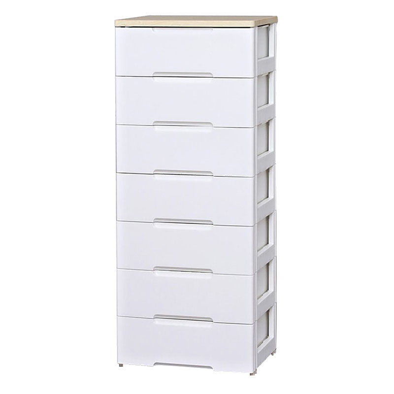 ウッドトップチェスト W560 × D415 × H1380mm ホワイト/ペアー