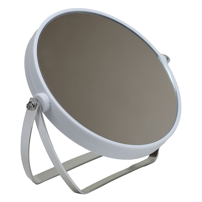 10倍拡大鏡付き・両面スタンドミラー ホワイト YL-1500 ｜ ミスター