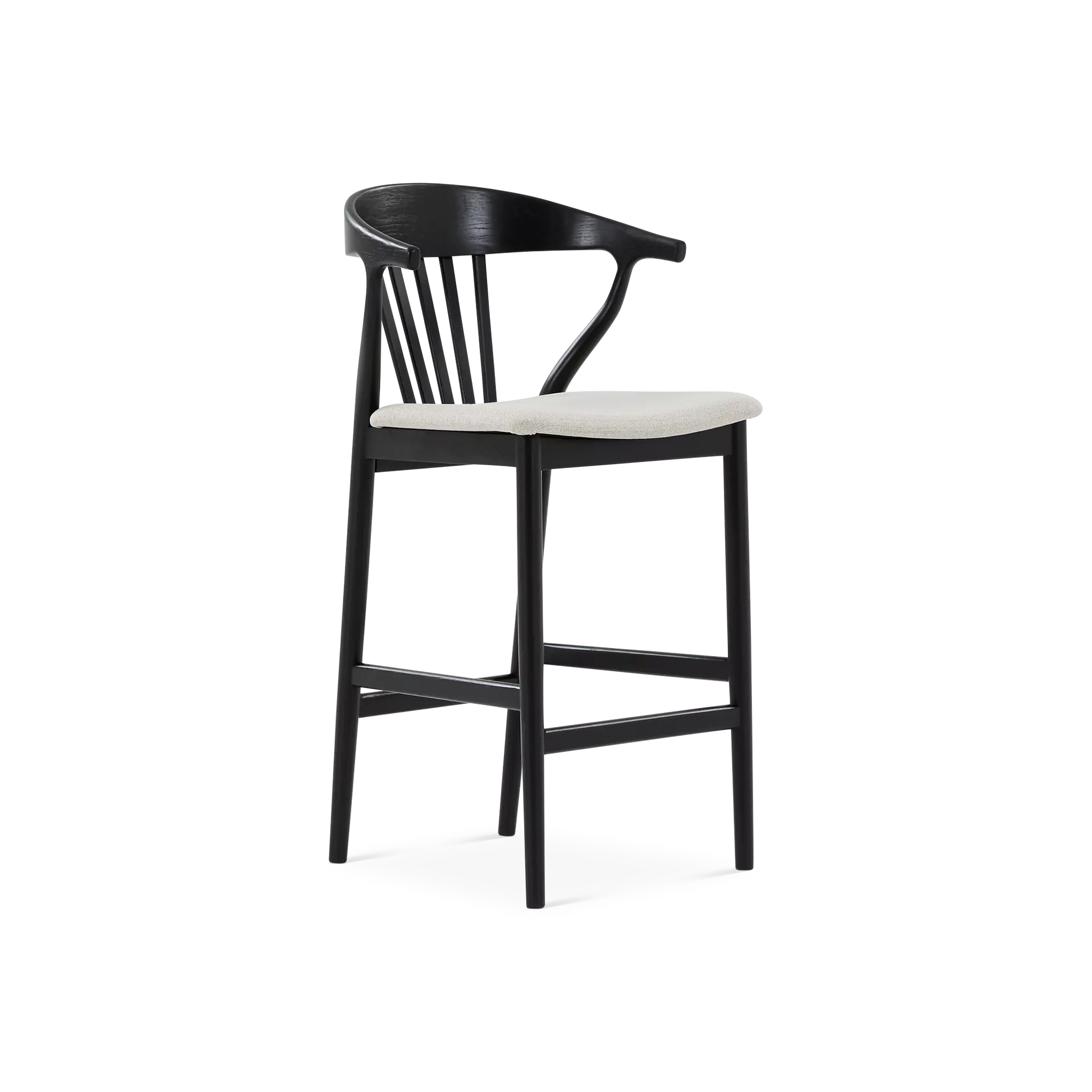 The Nordic stool combines the warmth of oak with a Scandinavian