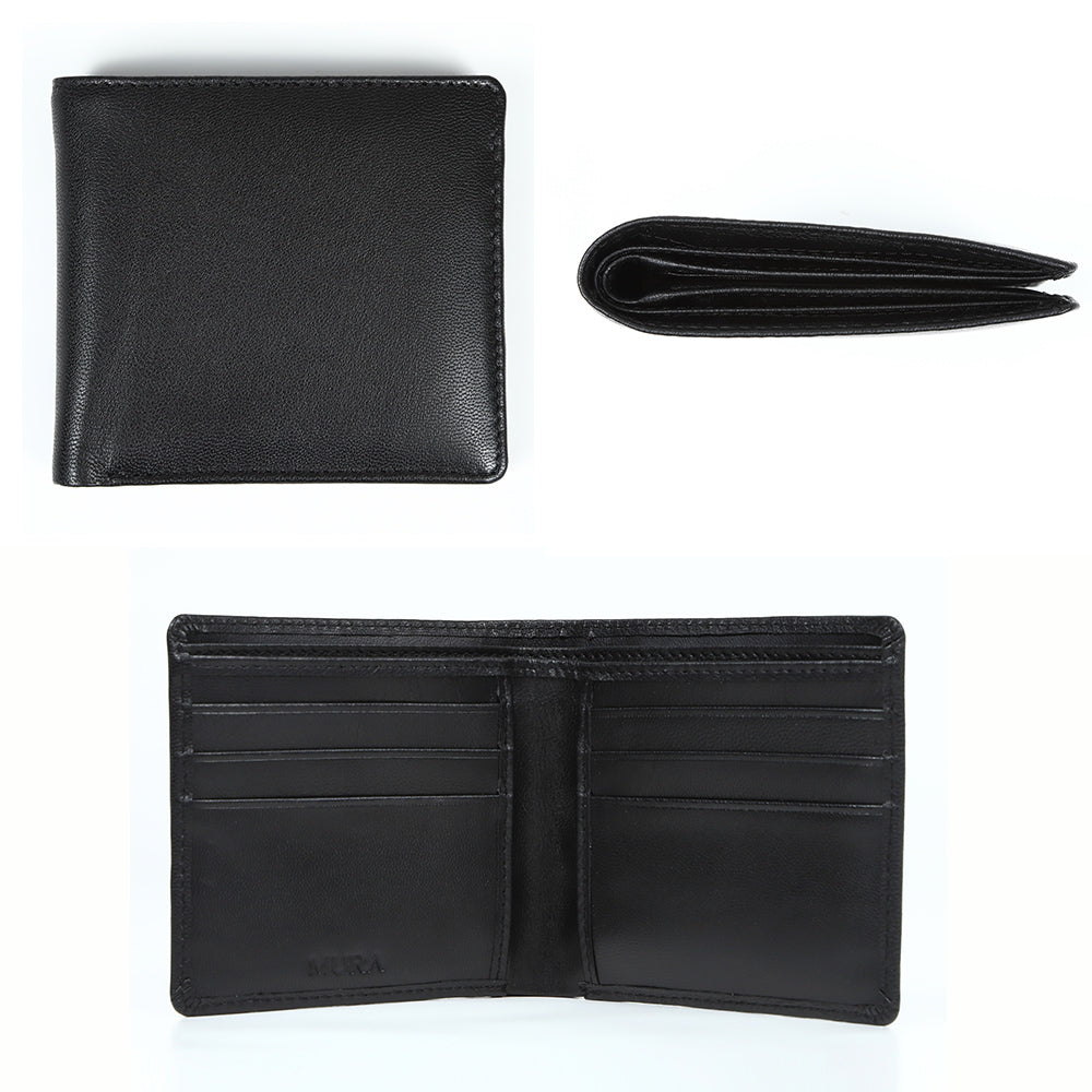 本革 ゴートレザー 小銭入れなし スリム 二つ折り財布 – MURA-ムラ