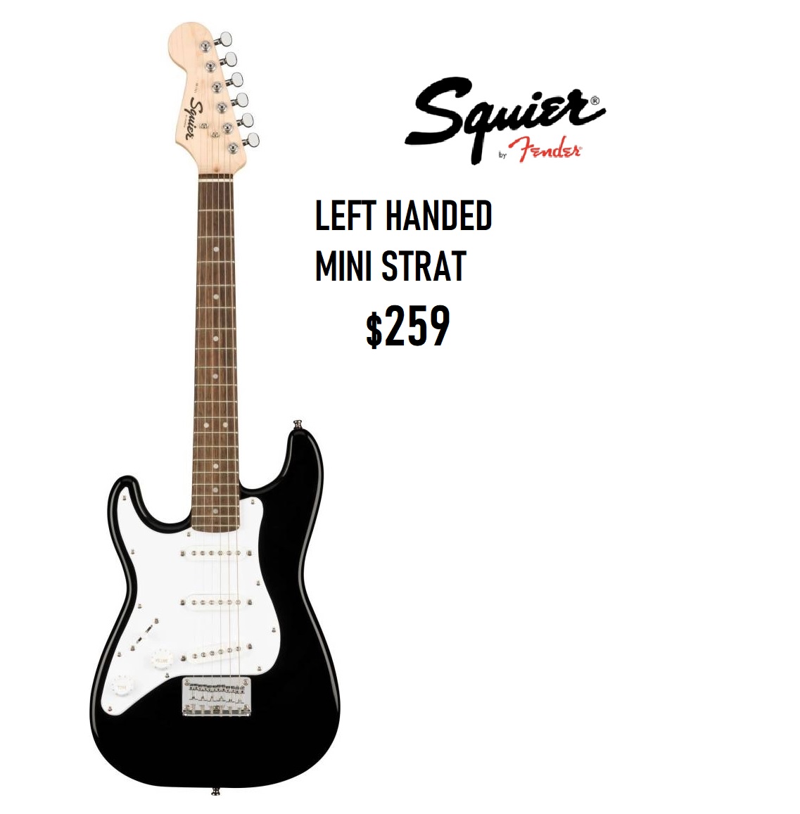 Fender Squier Mini Strat (left handed) – Murphy's Music