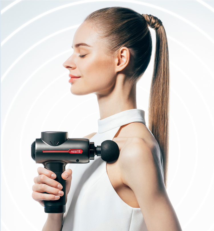 マッサージガン MYTREX REBIVE (MT-RBV23G)｜振動マッサージ機・筋膜