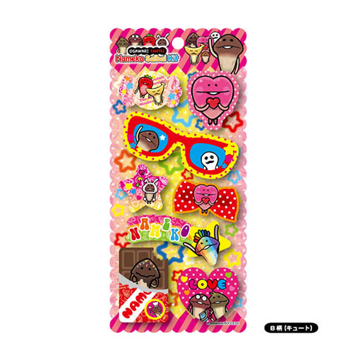 シャカぷくメタルシール（A柄〜D柄）｜なめこぱらだいす☆なめこ公式