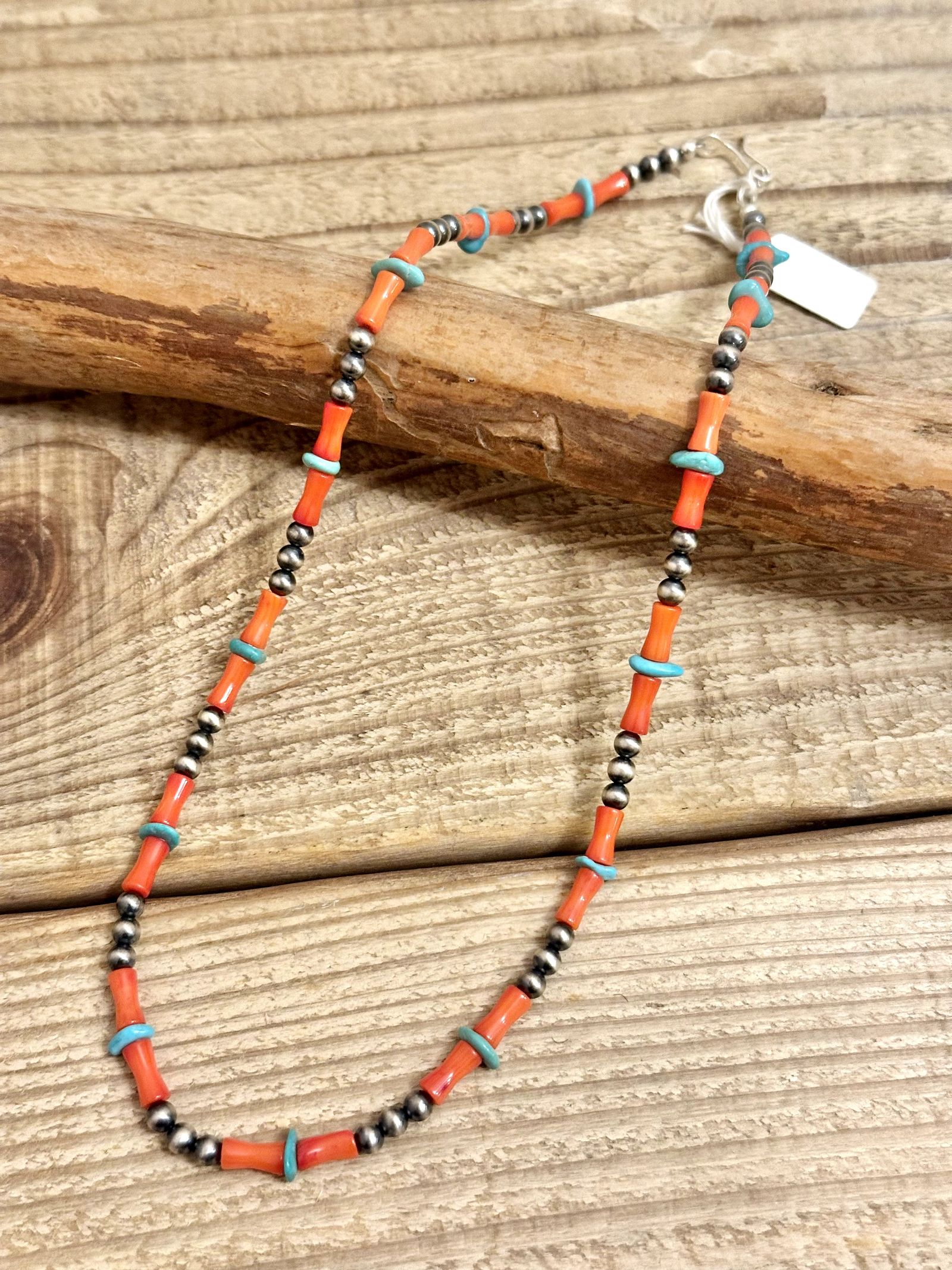 INDIAN JEWELRY - バンブーコーラル×ターコイズ×ナバホパール ビーズ