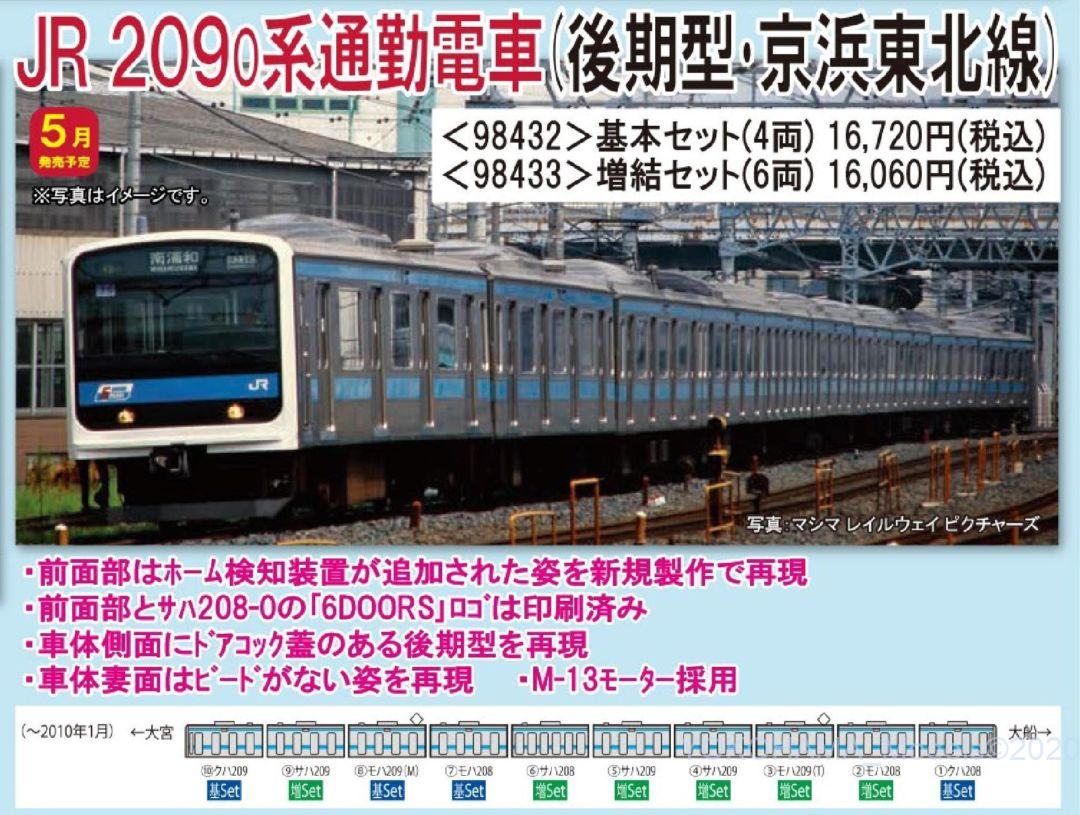 TOMIX 209-0系通勤電車(後期型・京浜東北線)基本セット 品番:98432