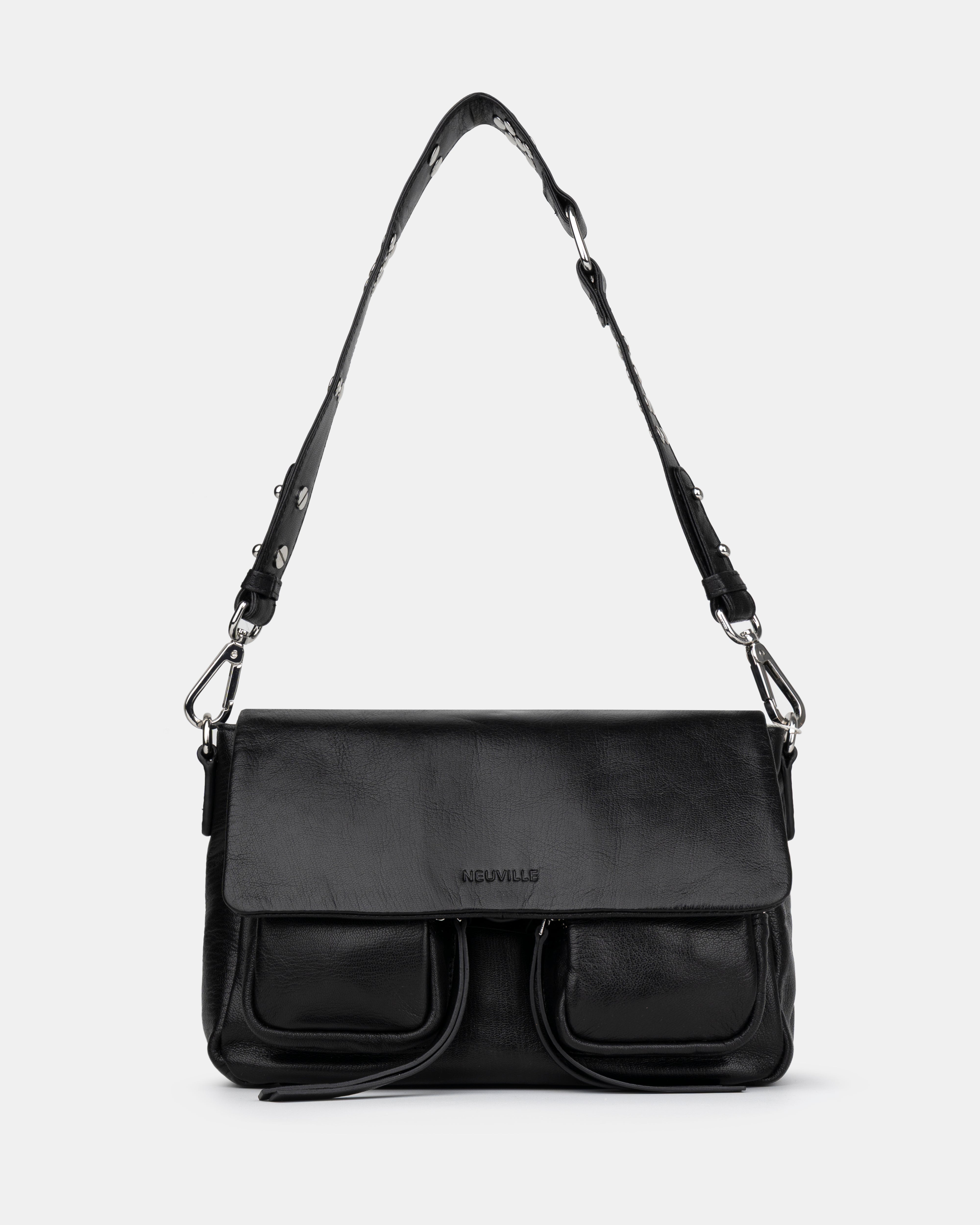 MAXKE SAND ANTHRACITE | Women's Leather Bags| NEUVILLE