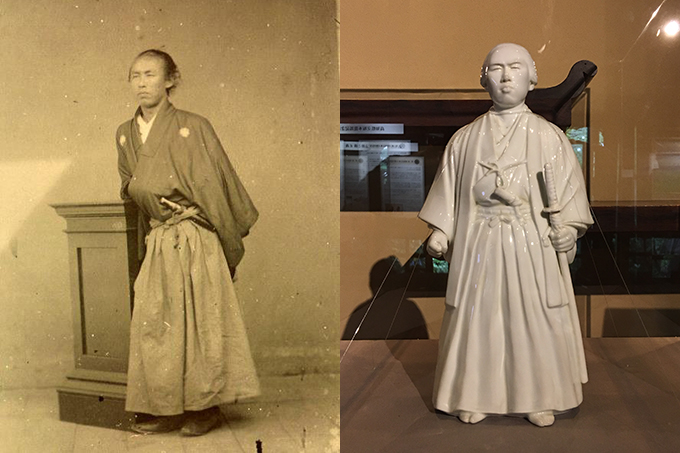 初公開！坂本家に受け継がれる12代酒井田柿右衛門による龍馬立像