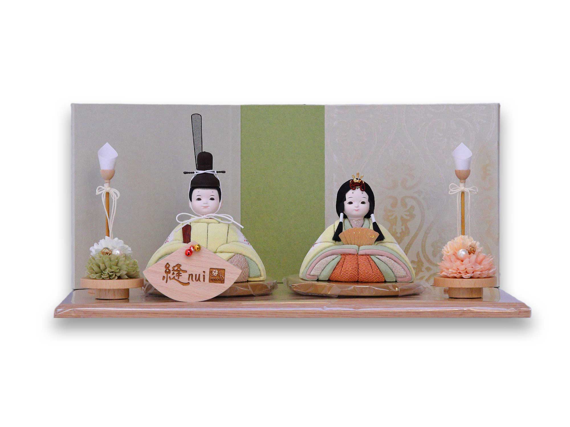 ひな人形】(人形の大二朗) 縫 nui 親王平飾 21-K40P 刺繍(頭 れい