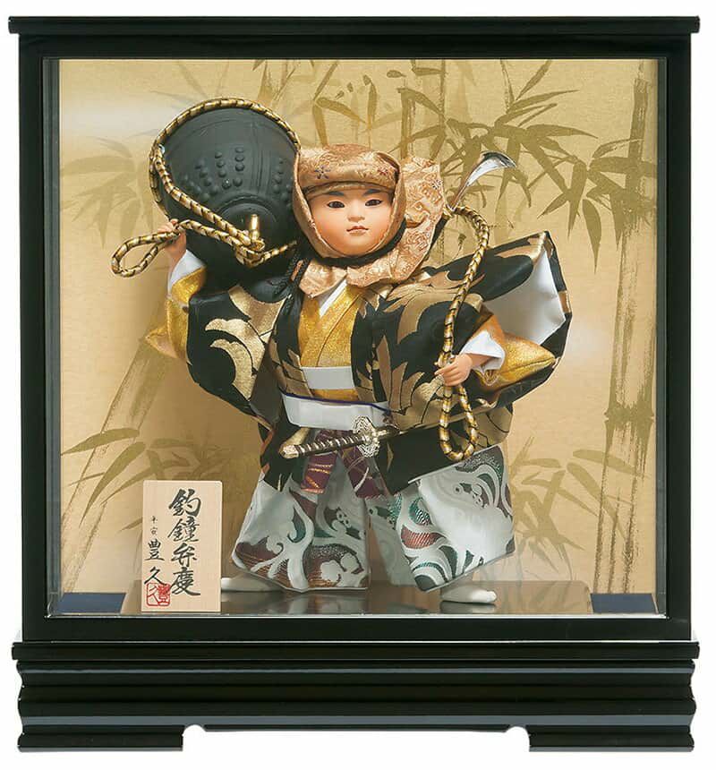 五月人形 コンパクト 豊久 武者人形 ケース飾り 釣鐘弁慶 8号 【2026