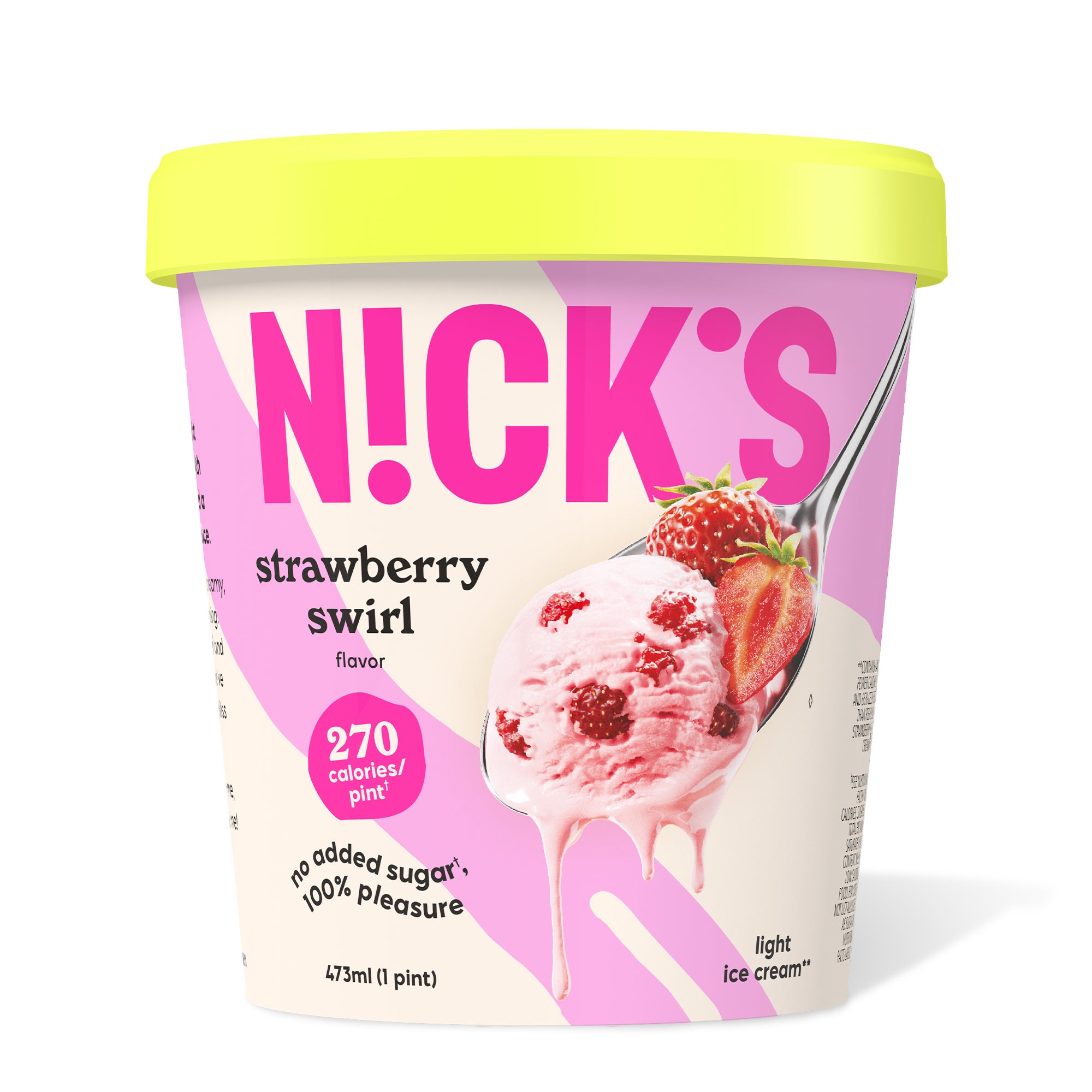 Strawbär Swirl - Swedish-style Light Ice Cream | Nick's – N!CK'S