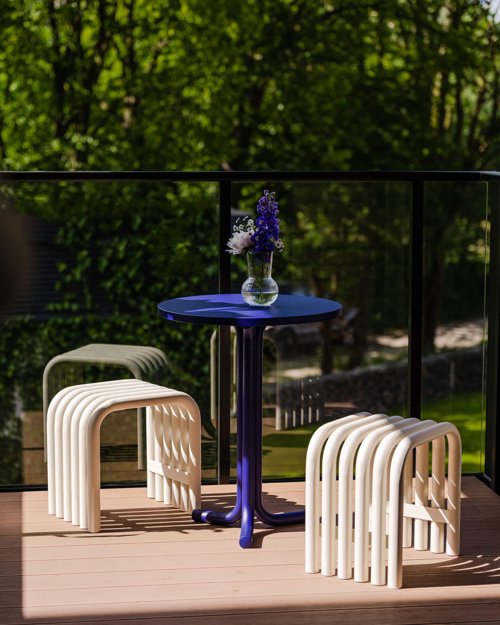 Nokk Stool - funky orange steel indoor & outdoor furniture