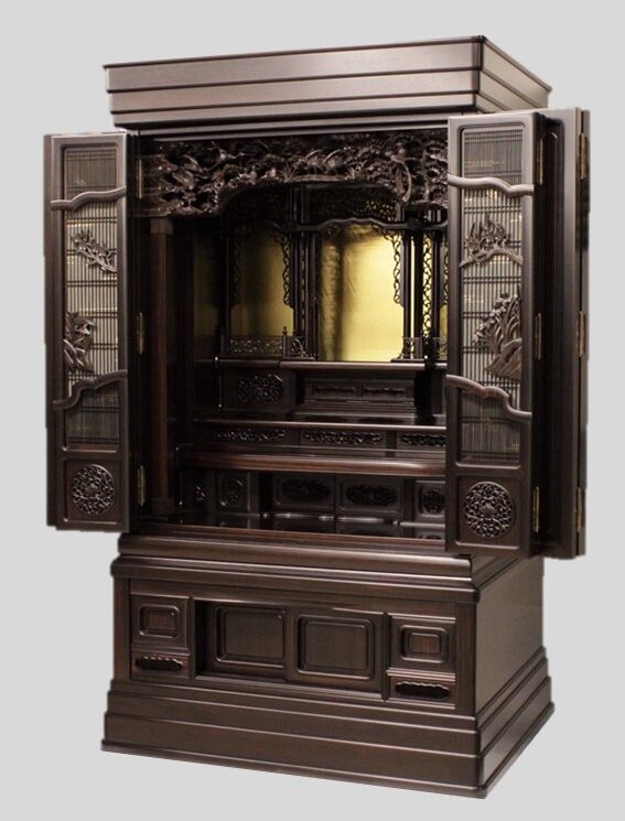 国産 唐木 縞黒檀仏壇 富嶽30号 本黒檀 幅100㎝～