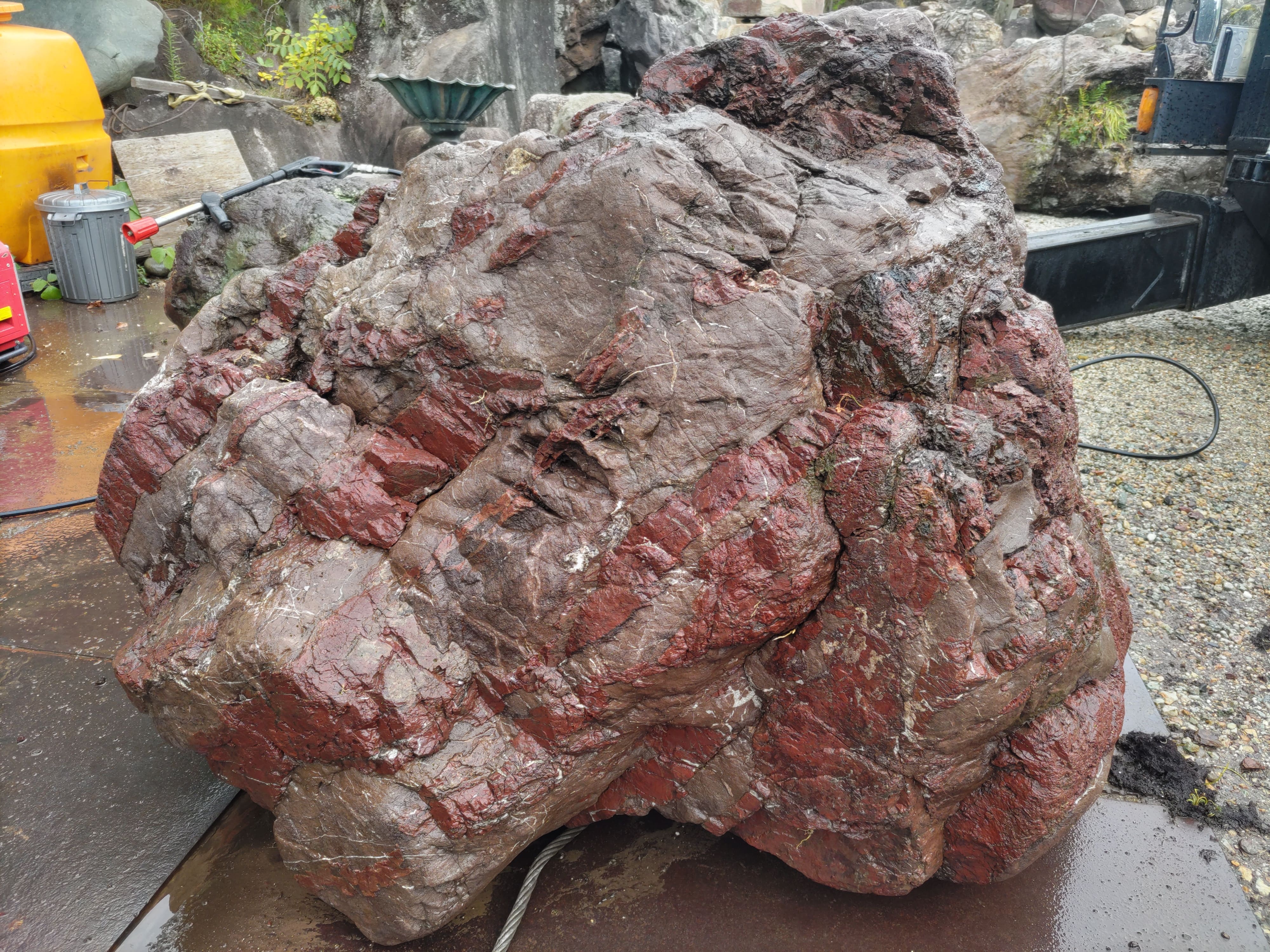 京都 赤石 約150kg 観賞石 庭石 坪庭 日本庭園 【公式通販】