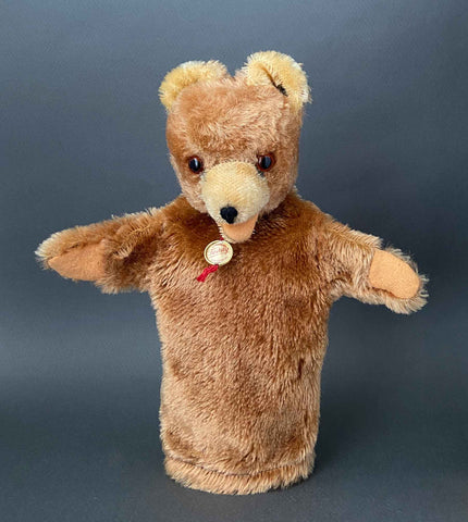 Vintage HERMANN Teddy Bear Hand Puppet ~ 1950s – Once Upon A Puppet