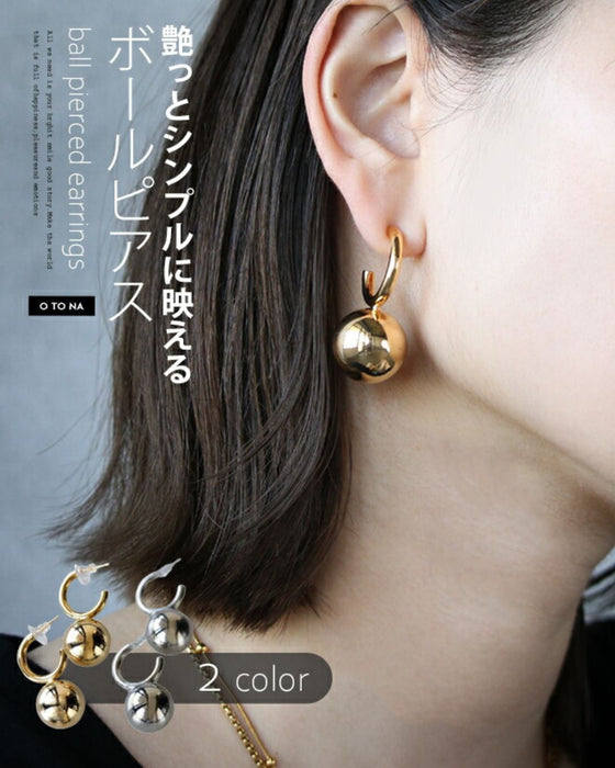 艶っとシンプルに映える ボールピアス – ONE PEACE ONLINE