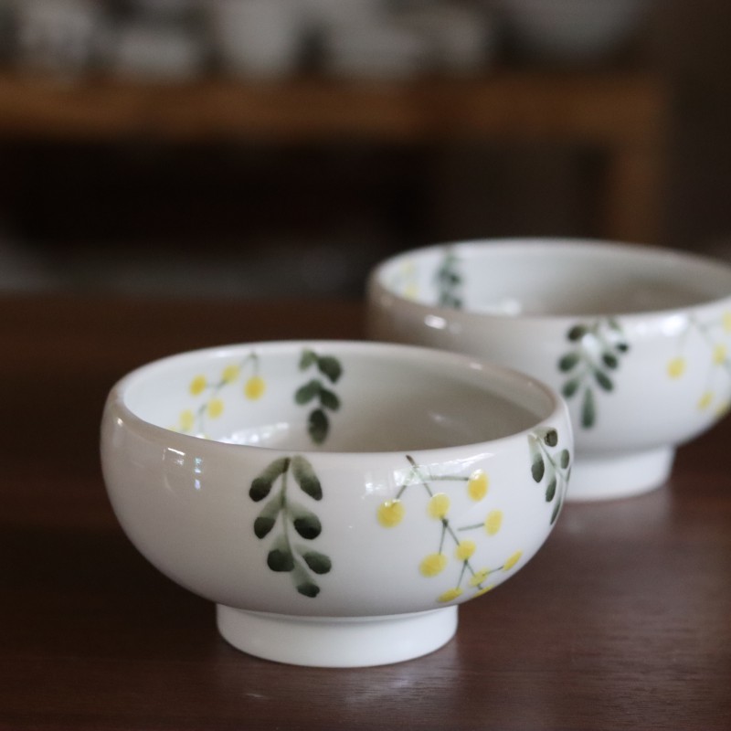 堀畑蘭 6寸皿 色絵 松と白犬 - 作家ものの器と生活雑貨 on-la-cru