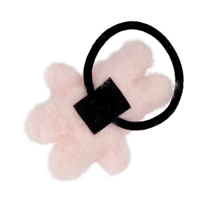 キッズアクセサリー ふわもこ ぬいぐるみ うさぎ リボン パール