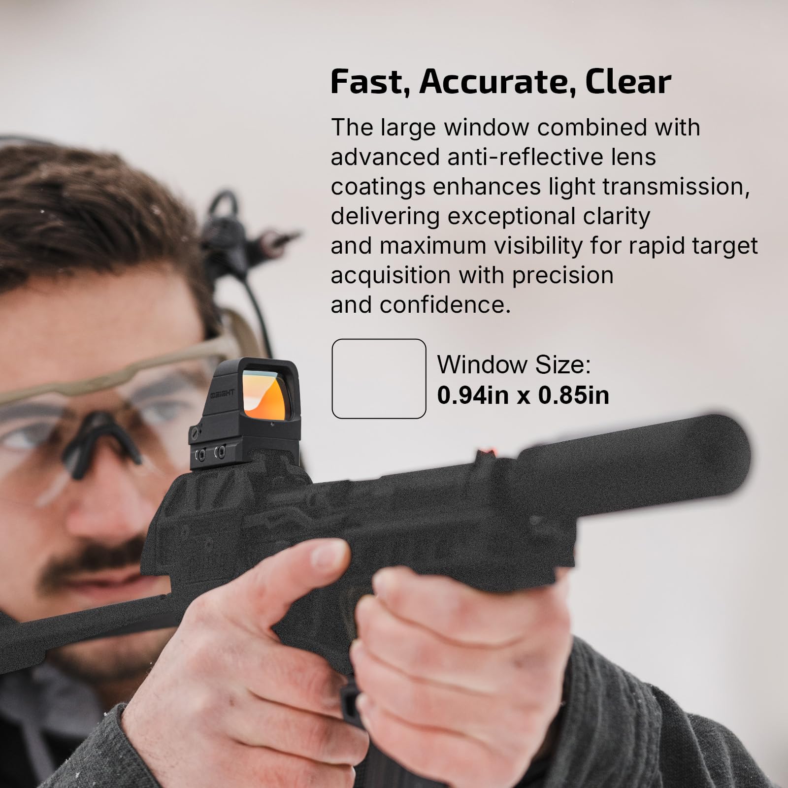 Osight X Rechargeable Red Dot: Large Window & MRS - Osight