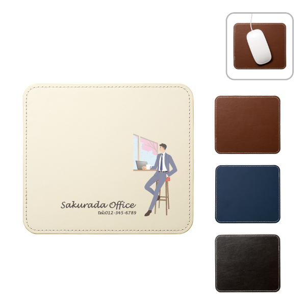 オリジナル レザーマウスパッド(スクエア)【最安値374円】｜オリジナル