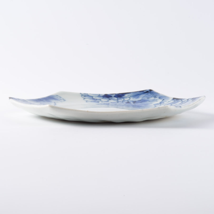 三川内焼 玉峰窯 ぶどう六角取皿 ¥6,600 大人の焼き物