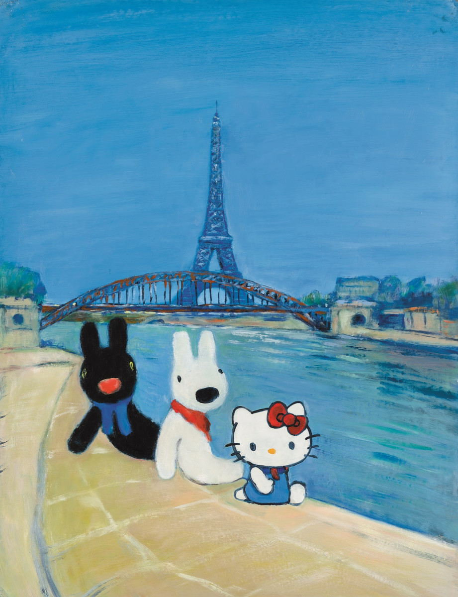 油絵タッチが可愛すぎる！『ハローキティ』×『リサとガスパール』新