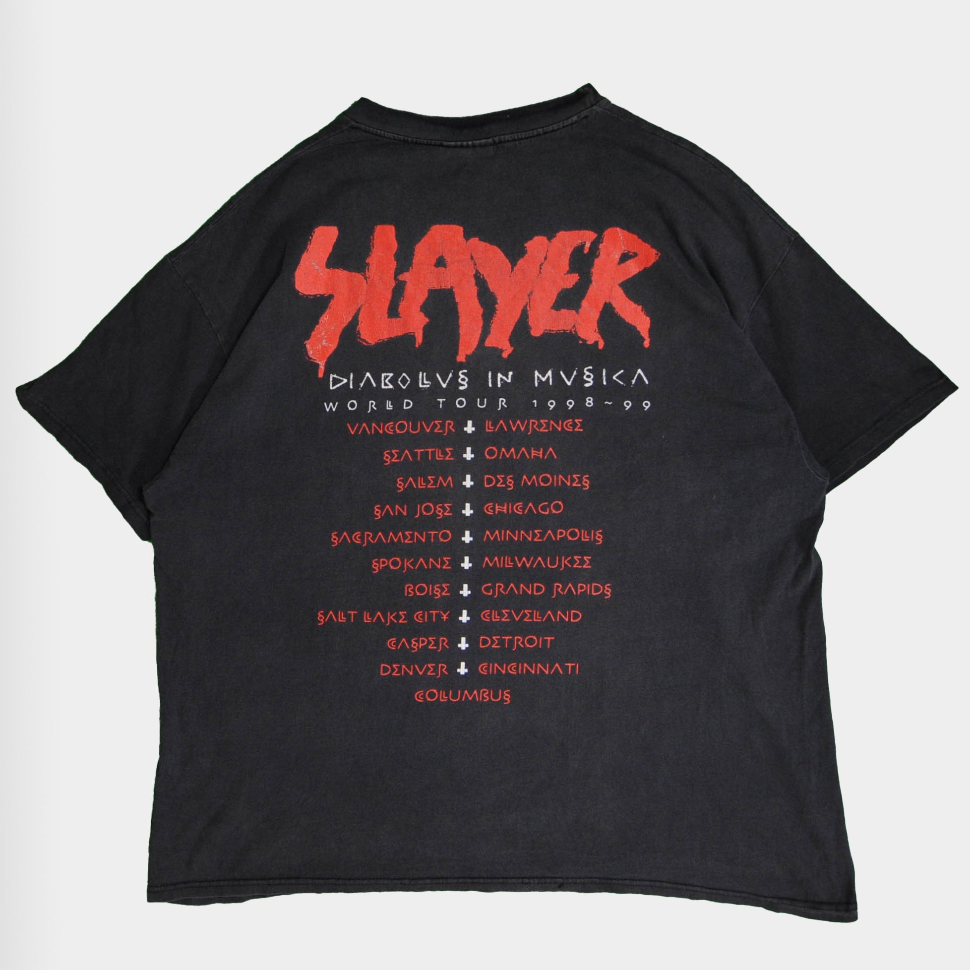 90's SLAYER Diabolus In Musica ツアーTシャツ 黒 (XL)/A4035T-SO