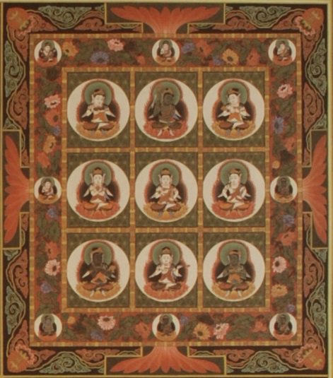 密教仏画 金剛界系曼荼羅図 祖師像付 仏教掛軸 寺院様式 両界曼荼羅図 - MIHO MUSEUM