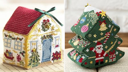 ☆オンラインショップ☆#クロスステッチ クリスマスの飾りつけを繊細に
