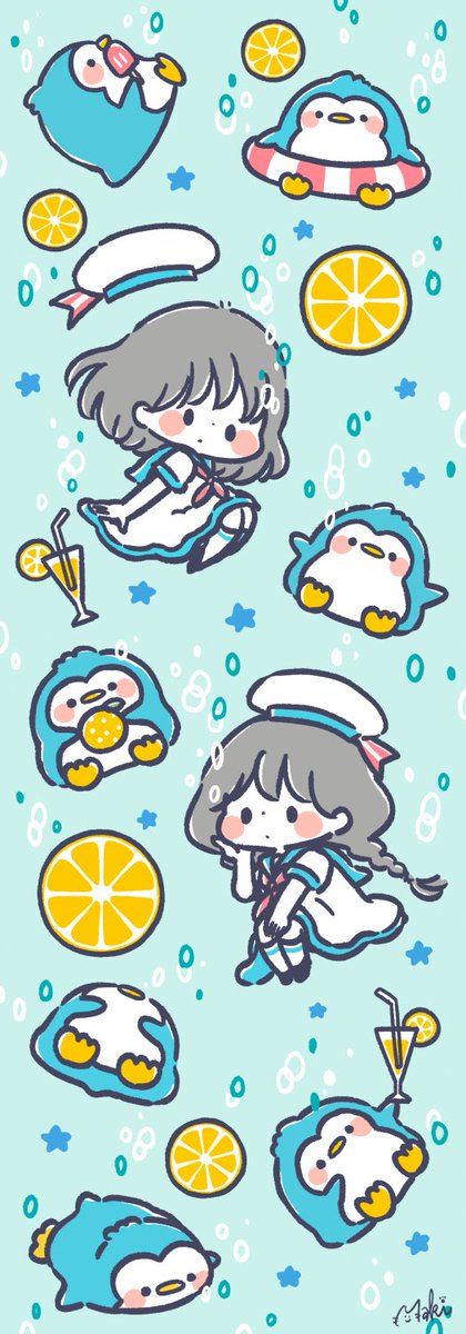 レモンの日🍋 女の子とうさぎのパターンのやつは2年以上前のイラスト