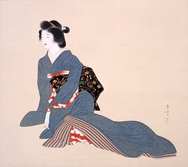 山川秀峰は、伊東深水、寺島紫明と共に清方門下の精鋭として注目された