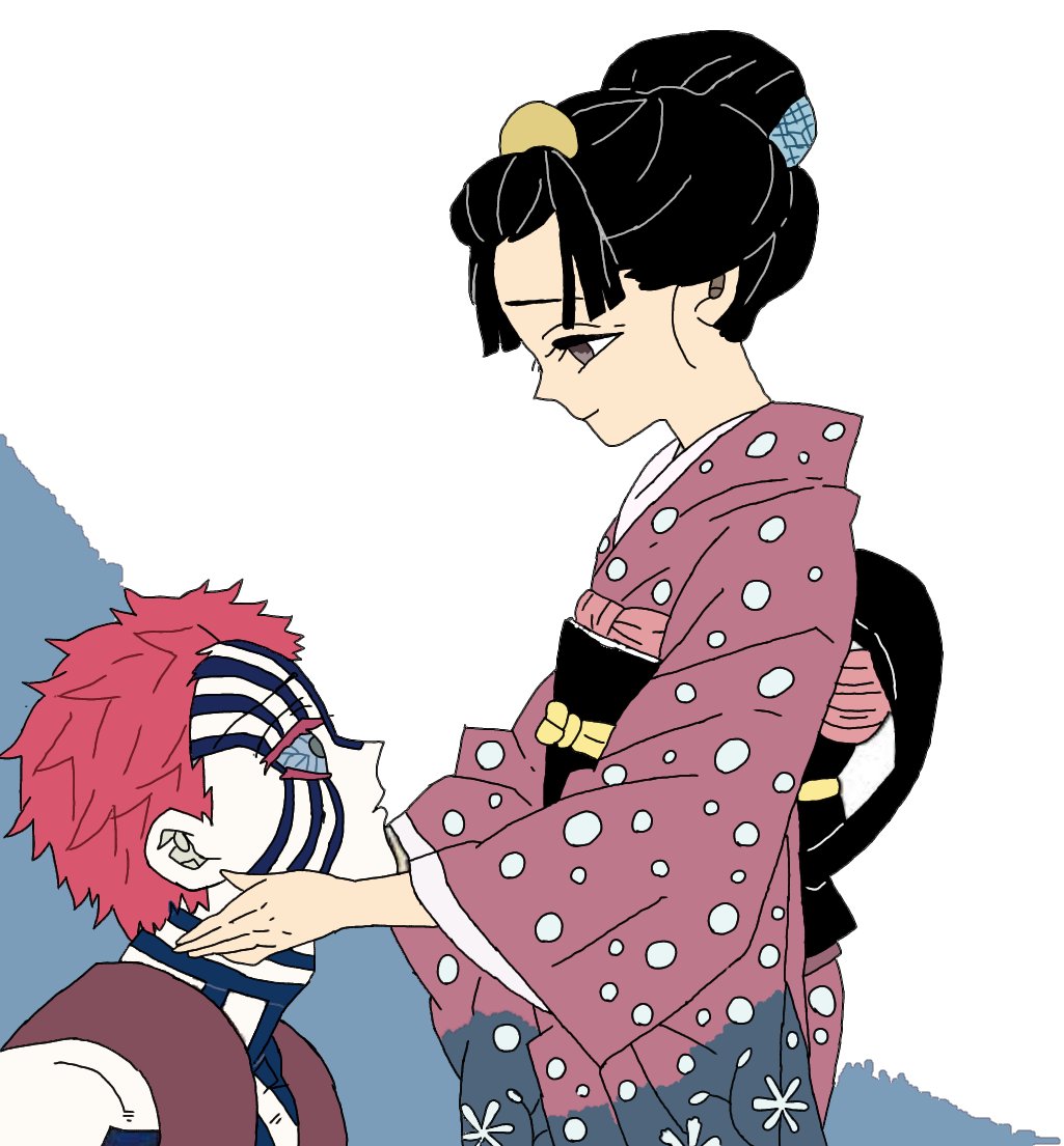 猗窩座と恋雪 #猗窩座 #恋雪 #鬼滅の刃イラスト