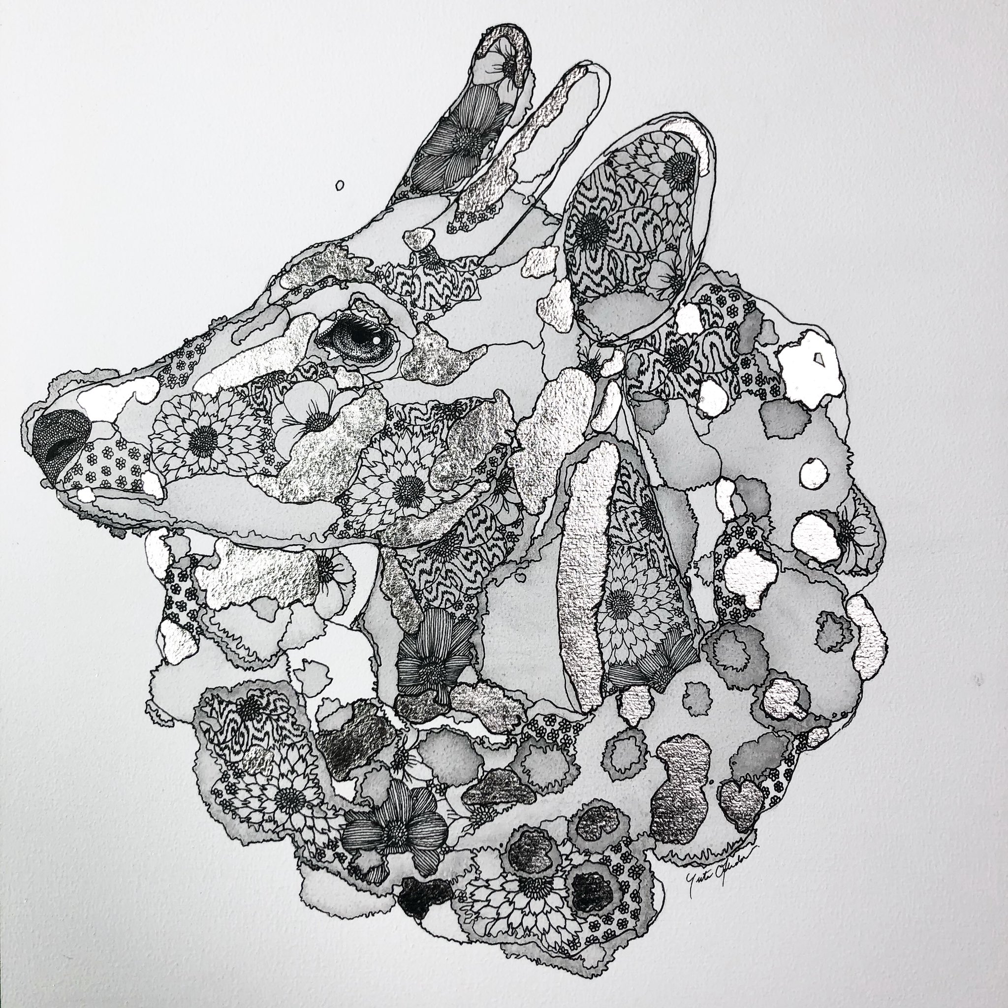 invisible ink × botanize × BANAKEN 点描画