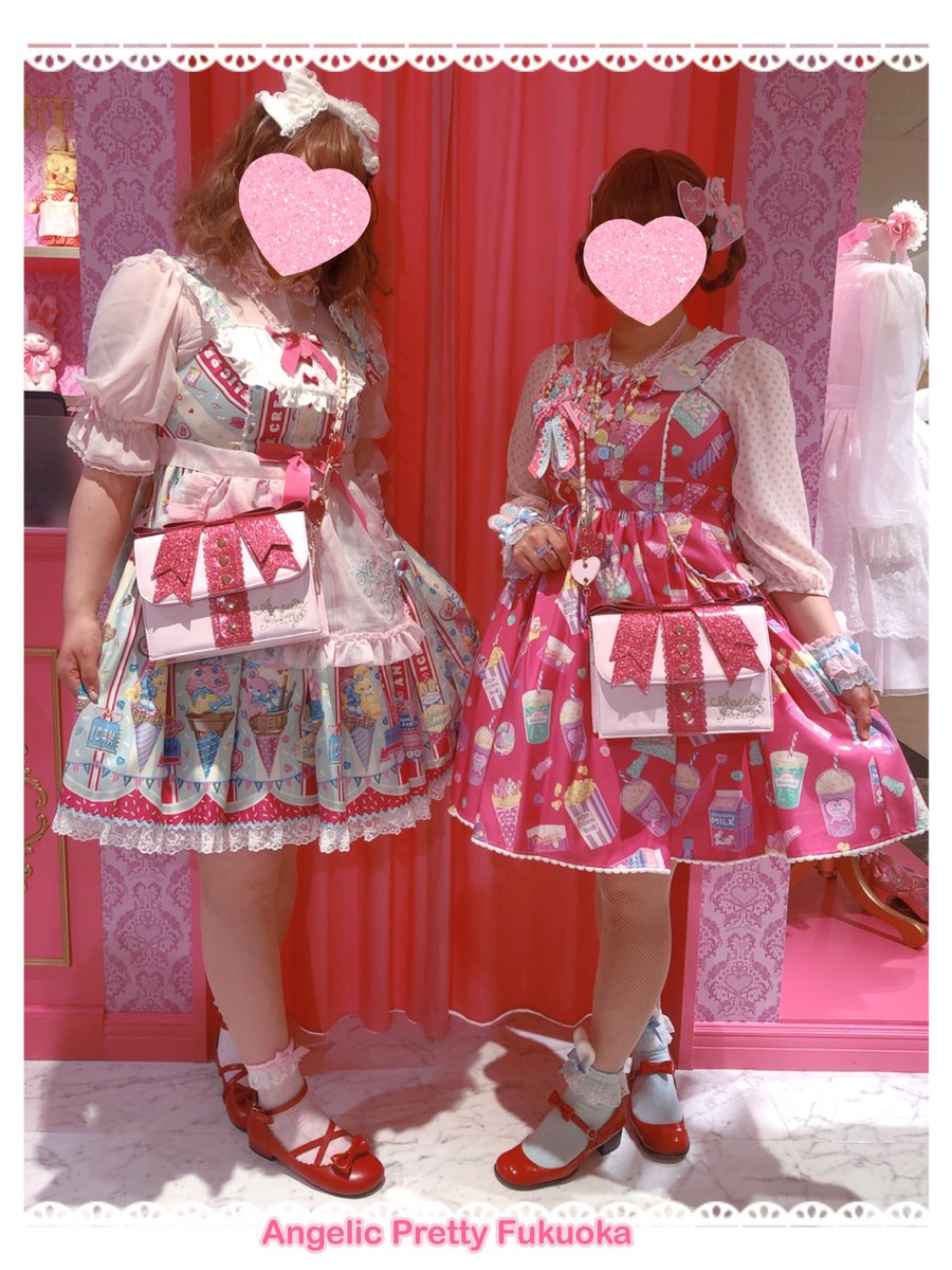 Angelic Pretty Fancy Ribbon エプロン ピンクxアカ Angelic Pretty