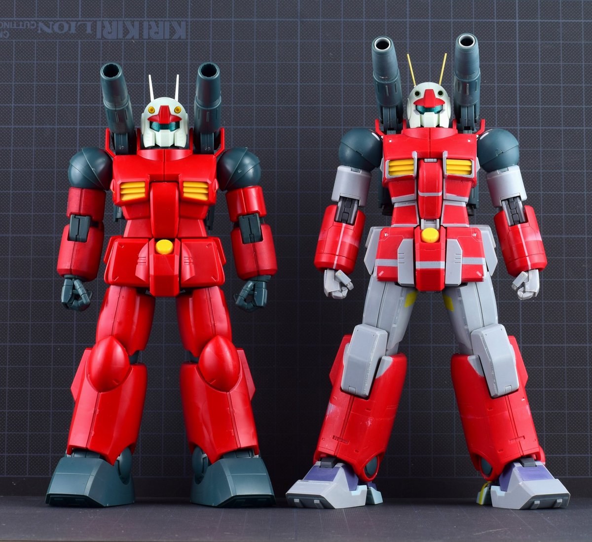 MGガンキャノンの改修は、頭部、胸部をコンパクトにし、腕、脚部は