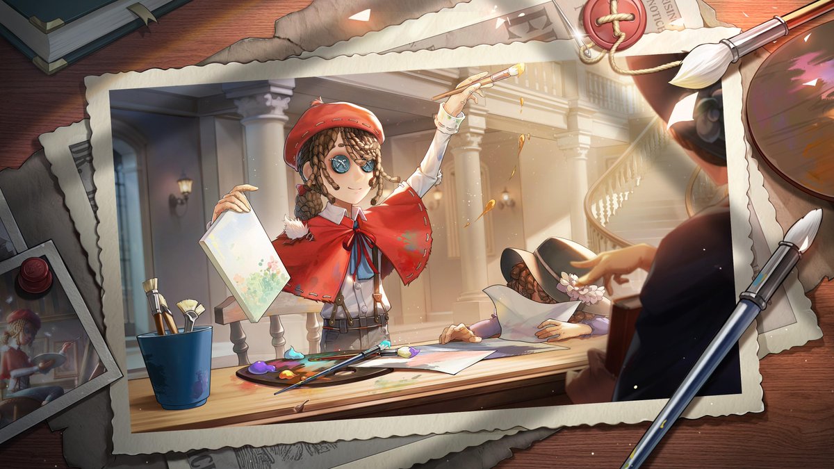 本日は画家の誕生日。 至高であり芸術である己の創作感を 傍らの青と白