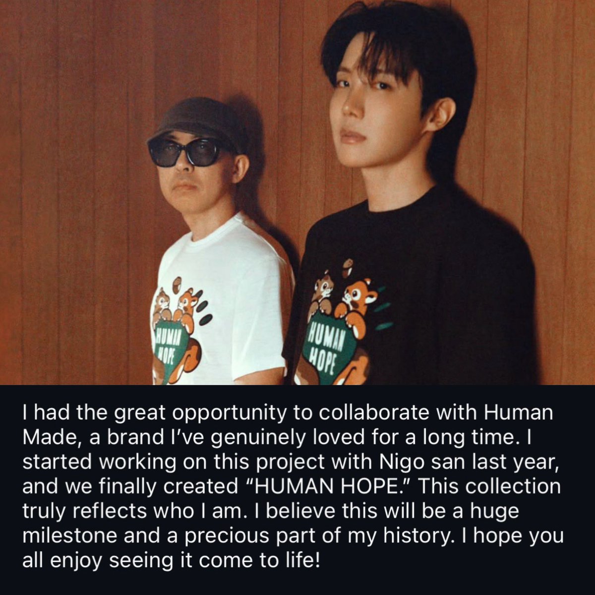 Hobi announces “HUMAN HOPE”‼️His brand new collaboration with