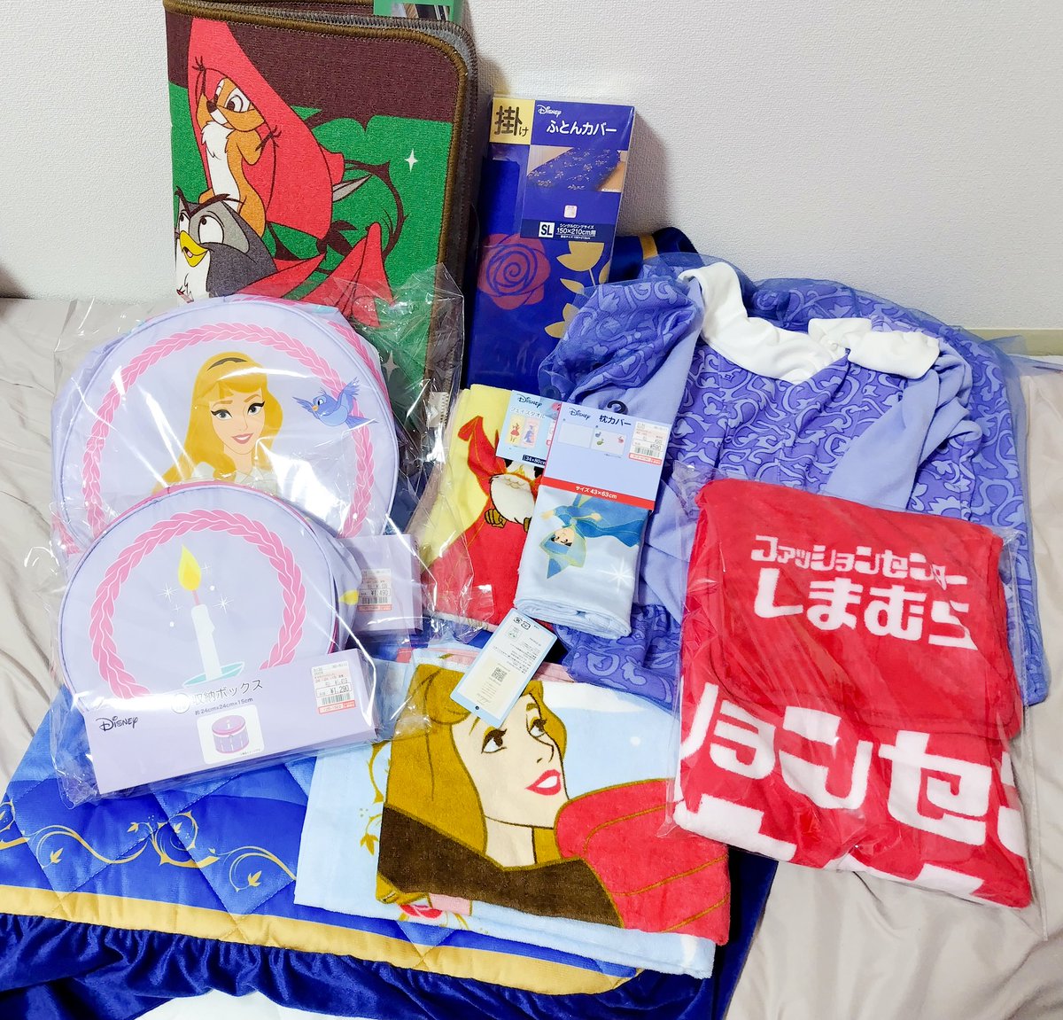 しまむら✕ちはるさんコラボの眠れる森の美女グッズたち🌹🐿️ ハララ