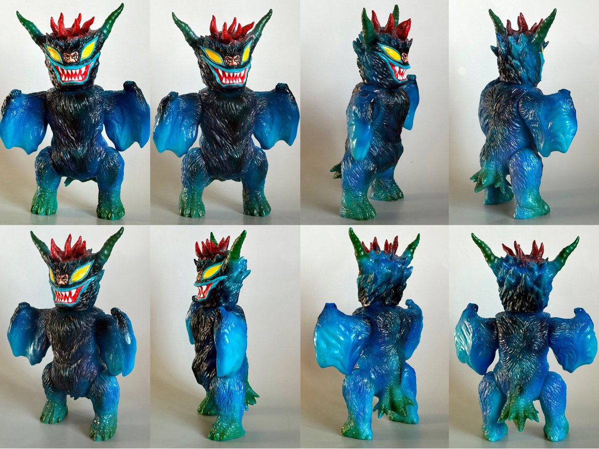 魔王ダンテ エンカビニールのソフビ人形 蓄光ブルー成形未塗装販売の