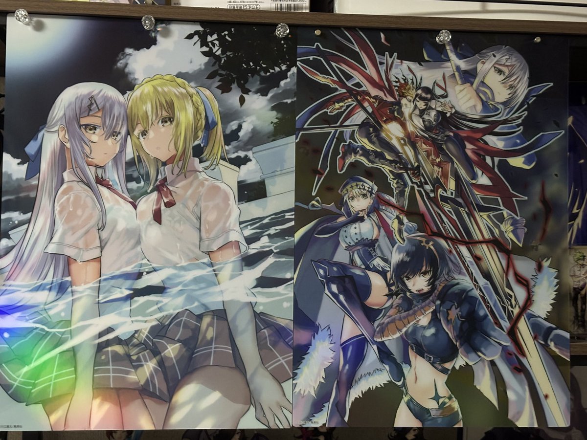 鵺の陰陽師 ホログラムクリアポスターセット届きました！ デカいし綺麗