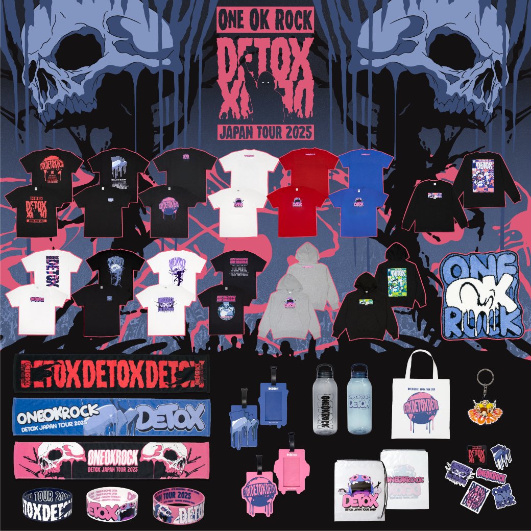 ONE OK ROCK DETOX JAPAN TOUR 2025」オフィシャルグッズの事後通販を