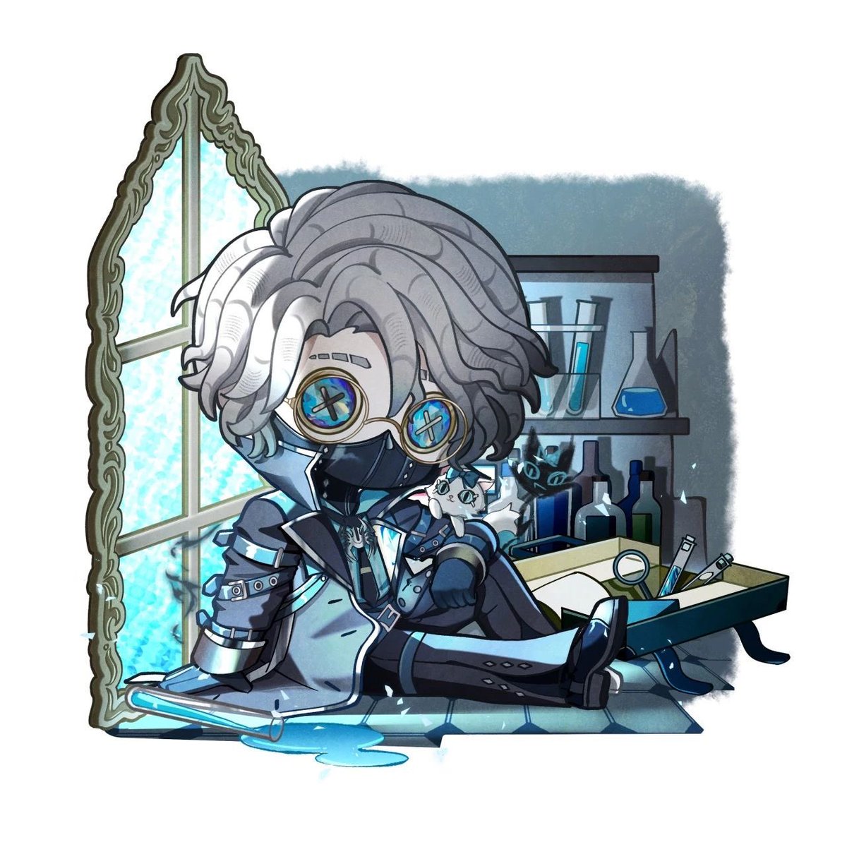 ミニキャライラスト】7/10〜登場衣装 ・隠者-UR衣装『金箔』 ・墓守