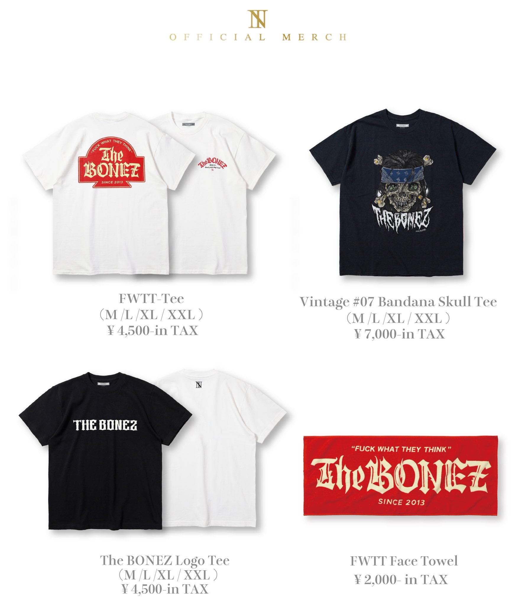 ミュージシャン L KING THE BONEZ with SHO WATANABE Tee