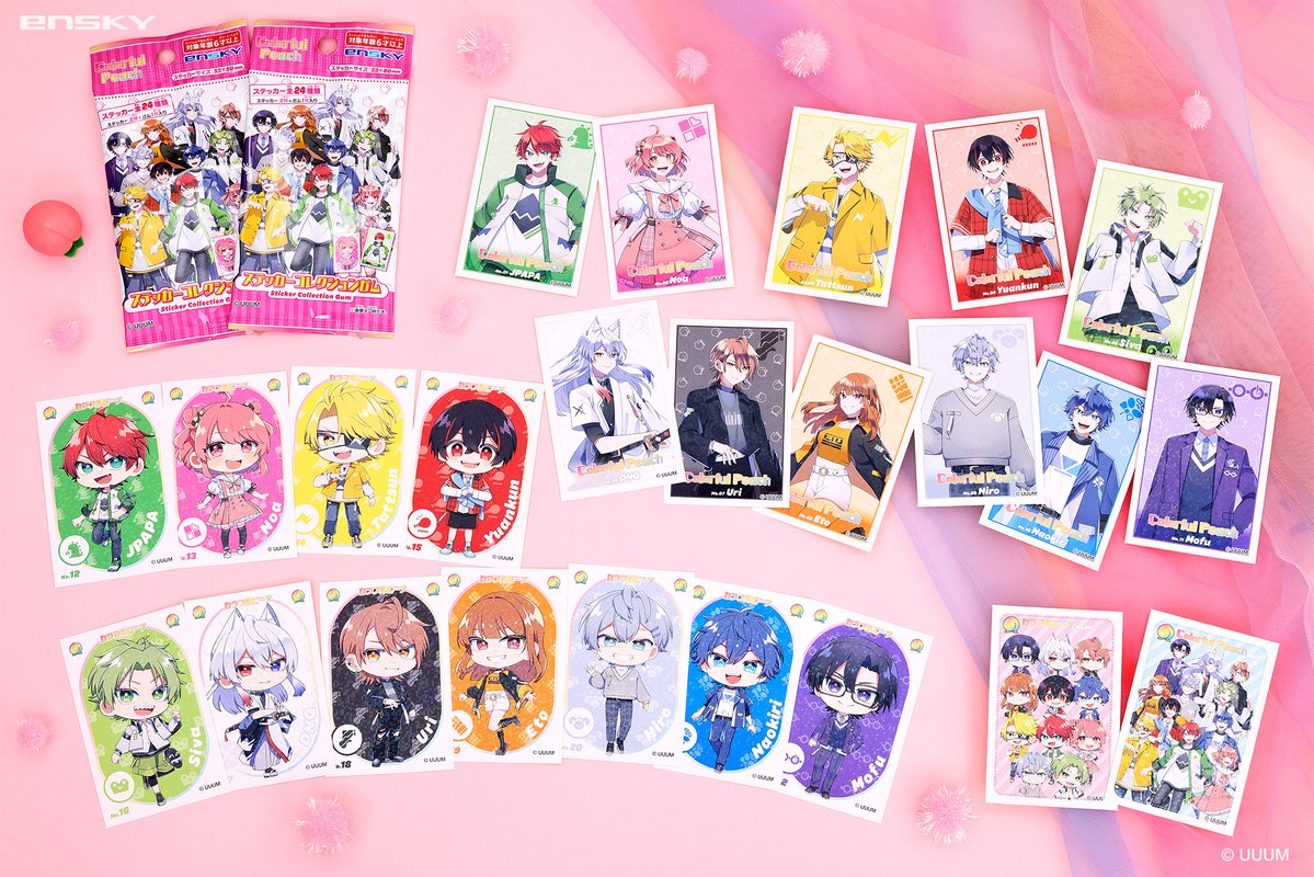 カラフルピーチ】 8月発売アイテムを一部紹介③✨ 🍑ステッカー