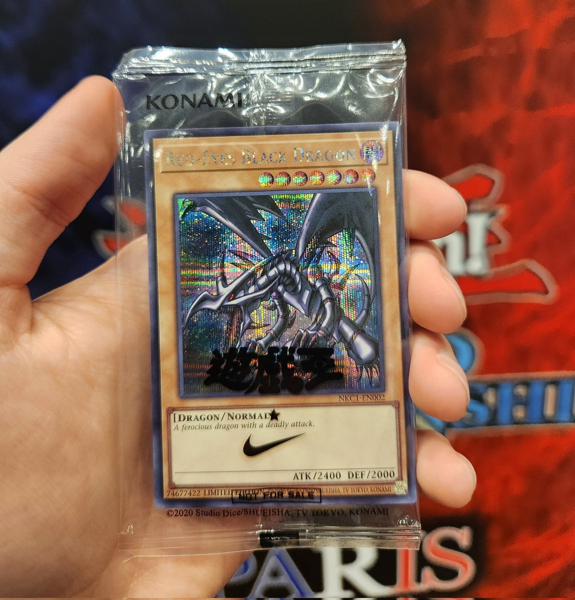 FIRST LOOK: Nike x Yu-Gi-Oh! Red-Eyes Black Dragon promo card