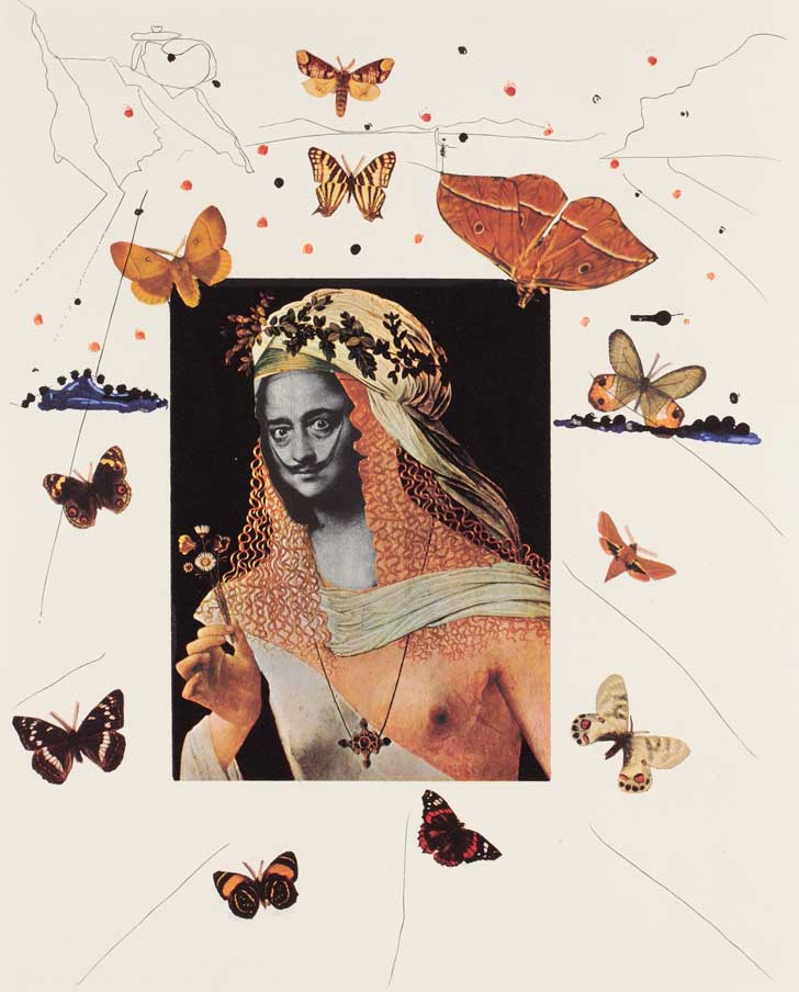 サルバドール・ダリ （Salvador Dali、1904-1989） 『蝶に囲まれたダリ