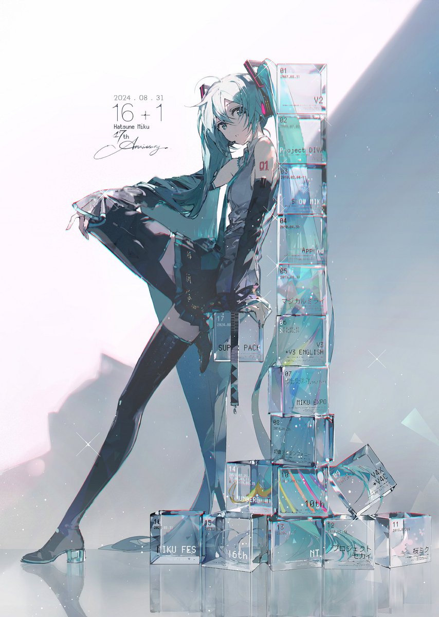 ミク Rella 18th 初音ミク」がイラストレーターRella氏によって描かれ